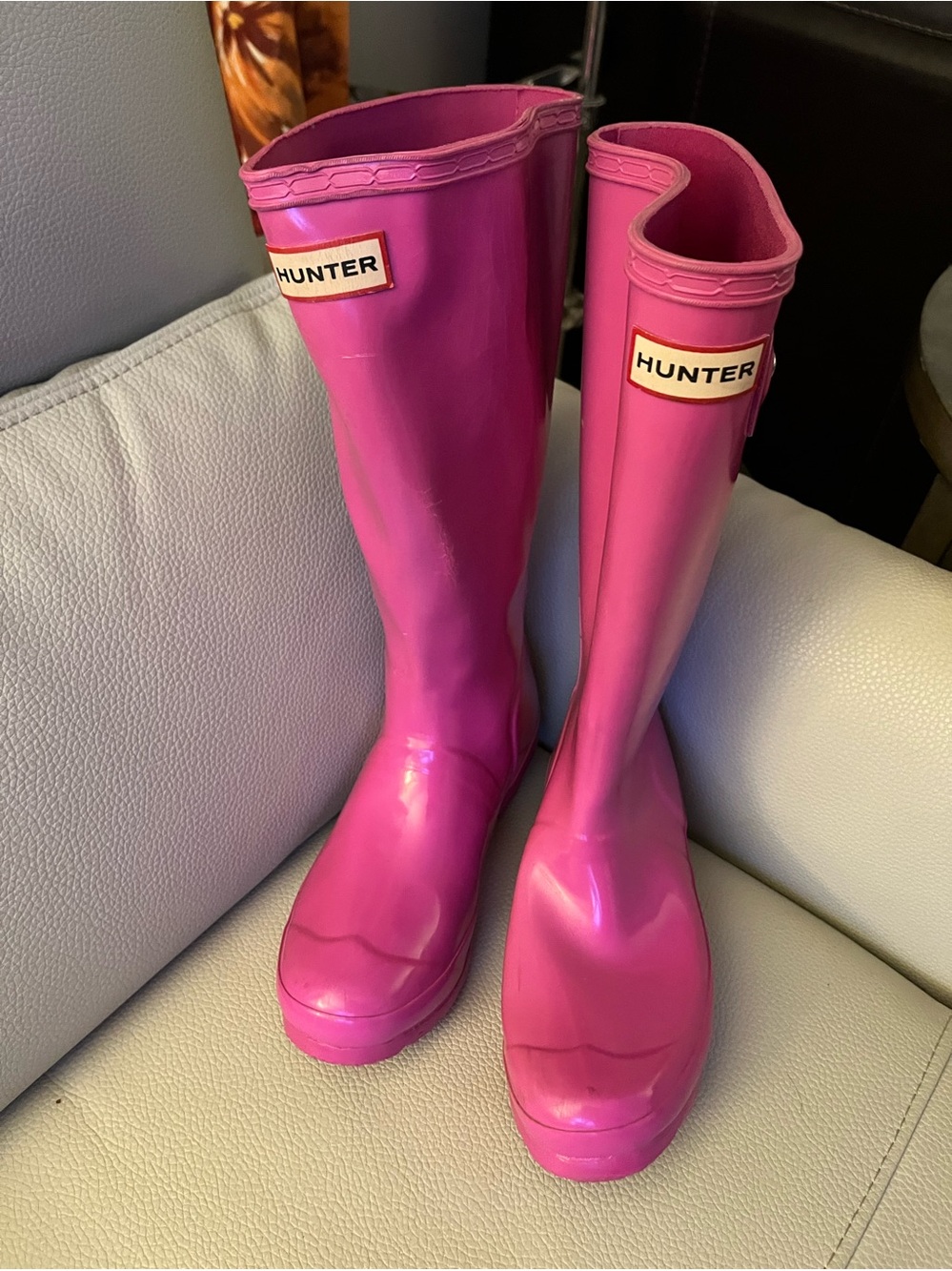 Pink Tall Hunter Boots Size 3